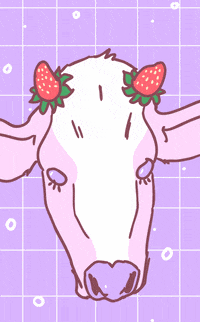 Strawberry cow by Komal on Dribbble