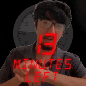 13 minutes left
