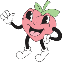 Peach Sticker by Cheek Boss®