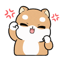 Angry Line Sticker by 柴犬皮皮&小胖雞