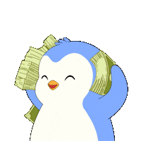 Make It Rain Money Sticker by Pudgy Penguins