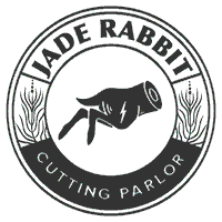 thejaderabbitparlor logo hair rabbit barber Sticker