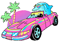 Driving Palm Trees Sticker by Broad Street Oyster Co