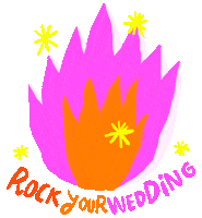 Fire Wedding Sticker by Marieta Defelice