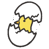 Breaking Out Baby Bird Sticker