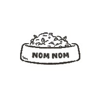 NNsocialteam nomnom nom nom dog food pet food Sticker