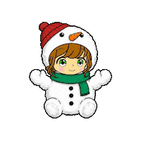 Girl Snow Sticker