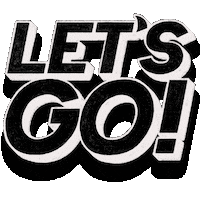Lets Go Lettering Sticker