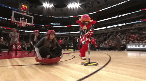 benny the bull basketball GIF by Chicago Bulls