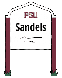 Florida State Sandels Sticker by FSU Anne's College