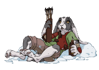 Drunk Rabbit Sticker