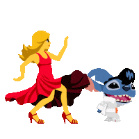 Lilo And Stitch Dancing Sticker by Walt Disney Studios