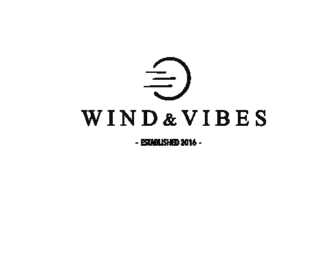 Black And White Logo Sticker by Wind and Vibes