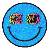 Happy Smiley Face Sticker by Champ Camp