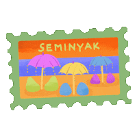 Moncoeurid indonesia stamp bali seminyak Sticker