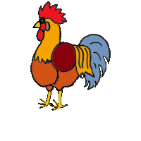 Rooster Hahn Sticker