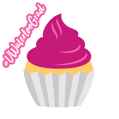 uwaterlooalumni giphyupload graduation cupcake convocation Sticker