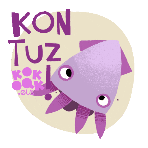kokoakgara giphyupload squid Cuidado careful Sticker
