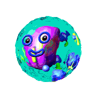 Virus Halo Sticker by Art and Fact