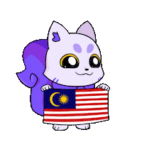 Kuala Lumpur Flag Sticker by Lucky Kat Studios