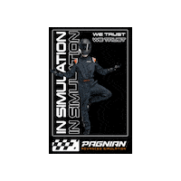 In Simulation We Trust Sticker by Pagnian Advanced Simulation