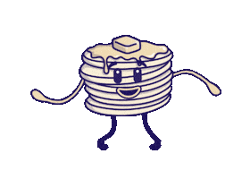 Pancake Happy Dance Sticker by SomosWhyNot