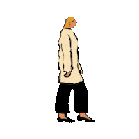 haleytippmann woman style walking coat Sticker