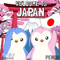 Mount Fuji Travel GIF by Pudgy Penguins