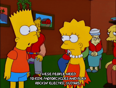 bart simpson nod GIF