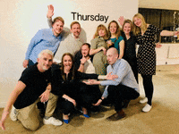 happy agency studio thursday GIF