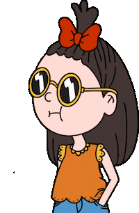 nindypo girl cool orange bubble gum Sticker