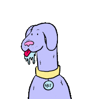 Dog Licking Sticker