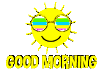good morning sun Sticker by Omer