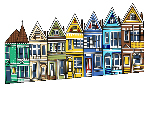 San Francisco Castro Sticker by Percolate Galactic