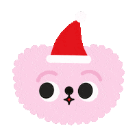 Santa Hat Christmas Sticker by please bear with
