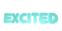 excited text Sticker