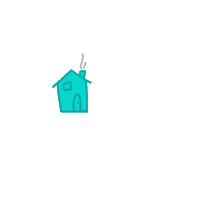 FNBO blue home house mortgage Sticker