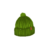 marjohiilivirta-illustrator camping outdoors knitting beanie Sticker