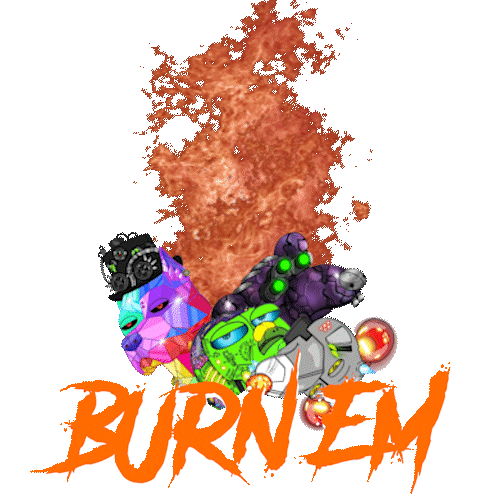 Burn Sticker by Gutter Cat Gang
