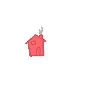 FNBO pink red home house Sticker