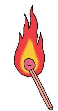 Angry Fire Sticker