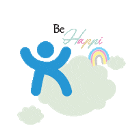 happikiddo rainbow happiness clouds behappy Sticker