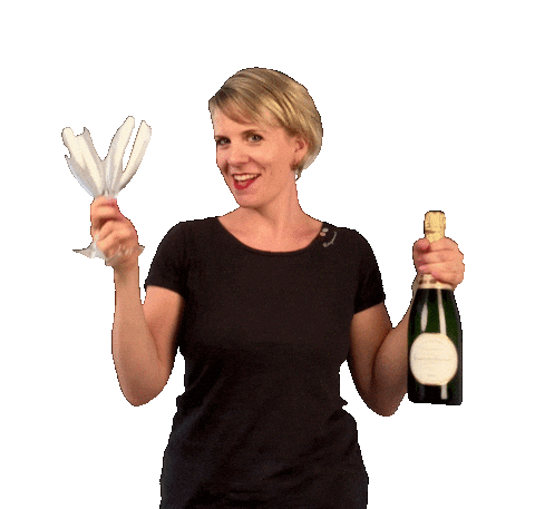 Champagne Celebrating Sticker by FRAME PHOTOGRAPY