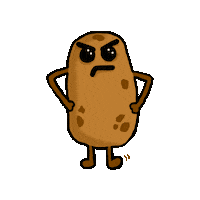 Angry Potato Sticker