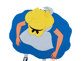 Alice In Wonderland Falling Sticker