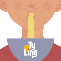 Noodles Slurp Sticker by Ty Ling
