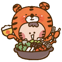 Happy New Year Eating Sticker