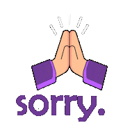 Sorry Apologies Sticker by Potboy Groceries