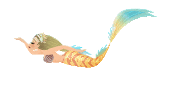 Farrah Mermaid Swimming Sticker by Mermaid_Lux