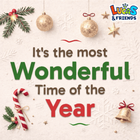 Merry Christmas GIF by Lucas and Friends by RV AppStudios